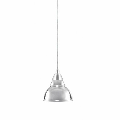 Toltec Lighting Any 1 - Light Pendant in  Chrome with 7" Chrome Double Bubble Metal Shade Shade