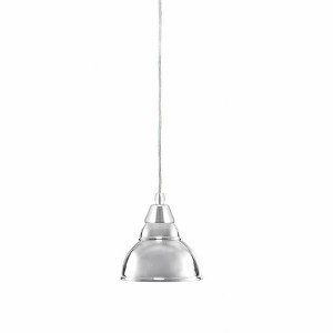 Toltec Lighting Any 1 - Light Pendant in  Chrome with 7" Chrome Double Bubble Metal Shade Shade - 1 of 1