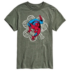 Men's - Marvel - Spider-man St. Patrick's Day Web Shamrock Short Sleeve Graphic T-Shirt - 1 of 4