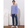 Lars Amadeus Men's Casual Striped Crew Neck Long Sleeve Pullover T-Shirt - 4 of 4