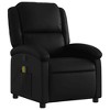 vidaXL Massage Recliner Chair - Manual Reclining Armchair with Vibration Massage, Black Faux Leather, Side Pocket, and Sturdy Frame - 3 of 4