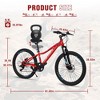 NAYSAYE Mountain Bike 24 Inch 6 Speed Steel Frame with Suspension Fork for Boys and Girls, Red, 61.42"*23.63"*36.62" - 4 of 4