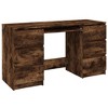 vidaXL Writing Desk Smoked Oak 55.1 in.x19.7 in.x30.3 in. Engineered Wood - image 2 of 4