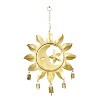 Set of 3 Iron Eclectic Sun and Star Windchime Gold/Bronze/Silver - Olivia & May: Indoor Decorative Bells, Made in India - 3 of 4