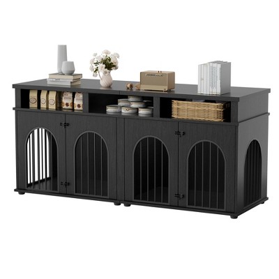 MDF PB Iron Arch Double Dog Cage - Durable, Spacious, Secure, Easy Assembly, Weather Resistant