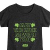 Girls' - Star Wars - St. Patricks Day May Luck Be With You Fitted Short Sleeve Graphic T-Shirt - 2 of 4