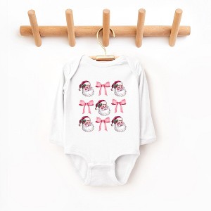 The Juniper Shop Coquette Santa Chart Baby Long Sleeve Bodysuit - 12 Month - White - 1 of 3