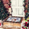 Fulvari Indoor Christmas Rug Kitchen Bathroom Rugs for Entryway,Washable Non-Slip Christmas Tree Santa Claus Area Rug,Winter Holiday Decor - 2 of 4
