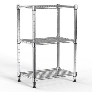 SEVOBAL Utility Storage Shelves 450 lbs Wire Storage Shelving 3-Tier Utility Shelving Unit Steel Organizer Wire Rack, Brown, 17.7"*11.8"*47.2" - 1 of 4