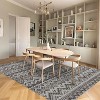 Acekool Modern Neutral Rug 2x6 , Washable Low Pile Carpet with Non-Slip TPR Backing, Thin Foldable Printed Mat for Living Room, Bedroom Black - 3 of 4