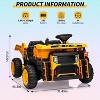24V Kids 2-Seater Ride-On Dump Truck, Electric Truck Car with Remote Control, Motorized Dump Bed, Shovel, 3 Speeds, Music, Horn & LED Lights - 3 of 4