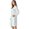Just Love Womens Long Sleeve Cotton Nightgown - V-Neck PJ Sleepwear with Lace Trim - 2 of 3