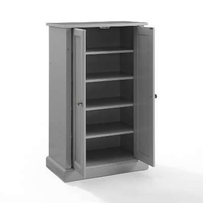 Seaside Freestanding Accent Cabinet with Adjustable Shelving in Distressed Gray