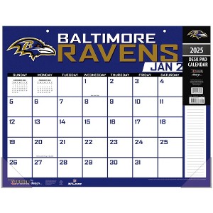 NFL Baltimore Ravens 2025 22"x17" Desk Calendar - 1 of 4