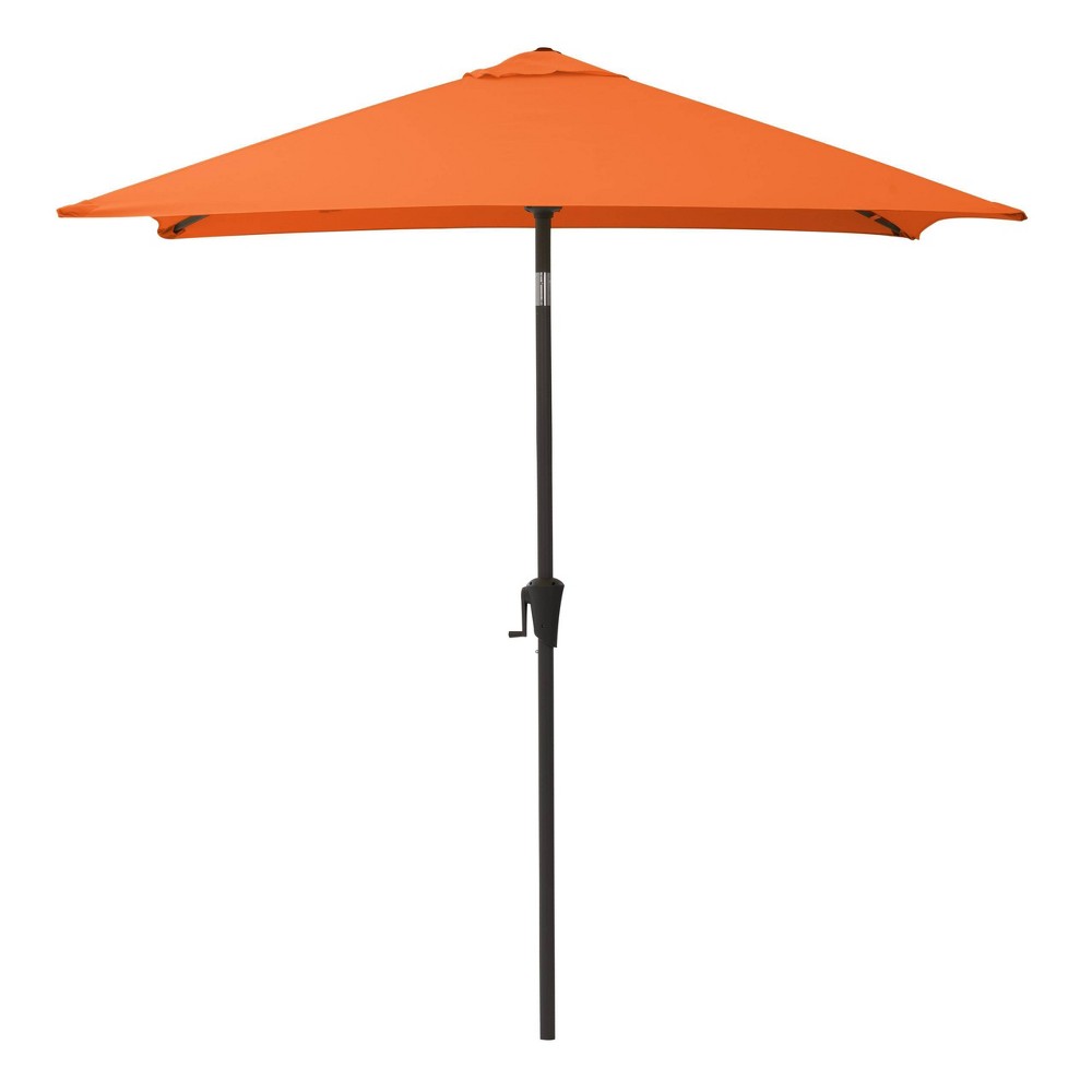 Photos - Parasol CorLiving 6.5'x6.5' Square Titling Market Patio Umbrella Orange  