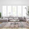 Merrick Lane Distressed Vintage Medallion Area Rug - Micro Polyester - 2 of 4