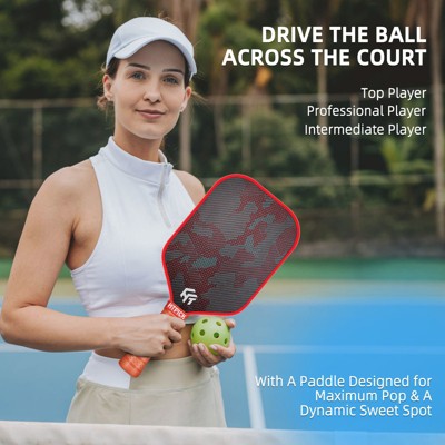 Aukfa Carbon Fiber Pickleball Paddle – Cold Pressed Multi-Layer Design, 16mm Polypropylene Core, Fabric Surface, Elongated Shape