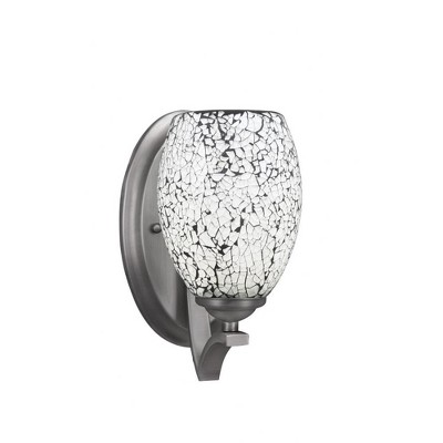 Toltec Lighting Zilo 1 - Light Sconce in  Graphite with 5" Black Fusion Shade