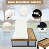 Whisen Outdoor Chaise Lounge Chair with 5-Position Adjustable Backrest, Patio Lounger with Wood Side Table - 4 of 4