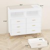 Dresser for Bedroom with 6 Drawers, Baby Changing Table Dresser with Changing Pad - 2 of 4