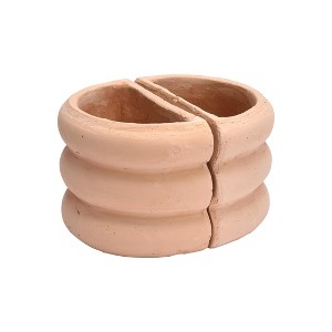 Storied Home Terracotta Vase Bookends, Set of 2, Blush Finish - 1 of 4