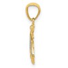 Black Bow Jewelry 14k Yellow Gold and White Rhodium Two Tone Bee Pendant - 2 of 4