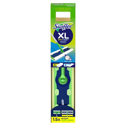 Swiffer Sweeper Dry + Wet Xl Sweeping Kit (1 Sweeper, 8 Dry Cloths, 2 Wet  Cloths) : Target
