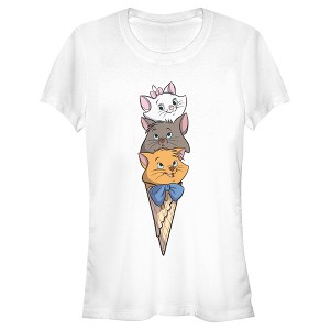 Junior's Women Aristocats Triple Scoop Kittens T-Shirt - 1 of 4