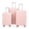 3 Piece Luggage Set,20"24"28" ABS Spinner Wheel Luggage With Combination Lock,Carry On Suitcase And Checked Luggage-Cuddlewood - 3 of 4