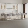 VECELO Modern Braided Bar Stools Set of 2/4, Counter Height Kitchen Island Stools, Upholstered Bar Chairs with Back Support - 2 of 4