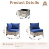 XIZZI 5PCS Furniture Set, Rattan Modular Sectional Sofa, Outside Coversation Set with Solar Coffee Table for Porch Balcony Backyard Poolside - 4 of 4