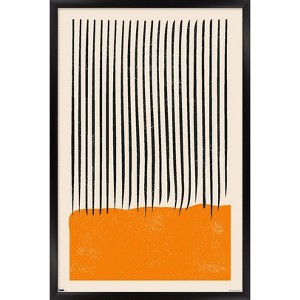 Trends International Geometric - Orange Framed Wall Poster Prints - 1 of 4