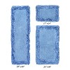 Shaggy Border Collection 3-Piece Bath Rug Set 100% Cotton Tufted Weave Ruffle Border Pattern Bathroom Rug for Machine Washable Bathmat - 2 of 4