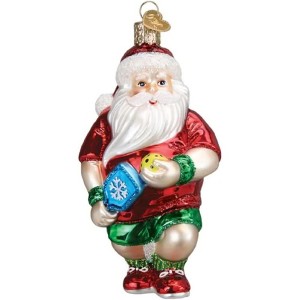 Old World Christmas Blown Glass Ornament for Christmas Tree, Pickleball Santa - 1 of 4