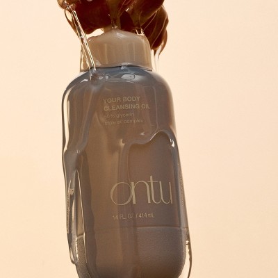 Ontu Hydrating Body Wash Cleansing Oil with Triple-Oil Complex - 14 fl oz: Vanilla Scent, Normal Skin, Pump Bottle