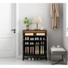 SKRAN 5-Tier Shoe Storage Cabinet, Wooden Shoe Cabinet with Doors Modern Shoe Organizer with Open Shelves for Entryway, Hallway, Living Room - 2 of 4