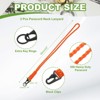 Unique Bargains Braided Soft Keychain ID Badges Lanyard with Metal Ring 2 Pcs - 2 of 4