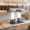 Futhork Under-Cabinet Range Hood with Gesture Control - 1200 CFM, Stainless Steel, Dishwasher Safe Filters - 3 of 4
