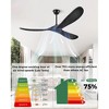 Aoibox 60" Solid Wood Ceiling Fan with Remote, Quiet DC Motor, 3 Blades, No Light, for Indoor/Outdoor Use, Patio, Living Room, Bedroom - 2 of 4