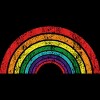 Adult Design By Humans Retro Rainbow Pride Parade By MusicoIlustre T-Shirt - 2 of 2