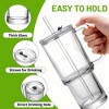 Itopfox 28oz Glass Coffee Cups with Lids and Straw, 2 Pack Tumbler with Handle for Hot & Cold Drinks, Travel Mug for Smoothies, Tea, Juice - 3 of 4