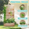 TOAOTBNBO Metal Raised Garden Bed with Trellis and Wheels, Metal Planter Box with Trellis, Garden Box for Climbing Plants, Flower - 3 of 4