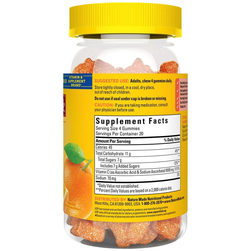 Nature Made Vitamin C Gummies Maximum Strength Dosage Immune Support 1000 mg Per Serving - 80ct, 3 of 12