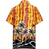 LA LEELA Mens Hawaiian Shirts Short Sleeve Button Down Shirt Men's Holiday Shirts Beach Casual Aloha Tropical Shirts for Men XS Landscape Drawing, Red - 2 of 4