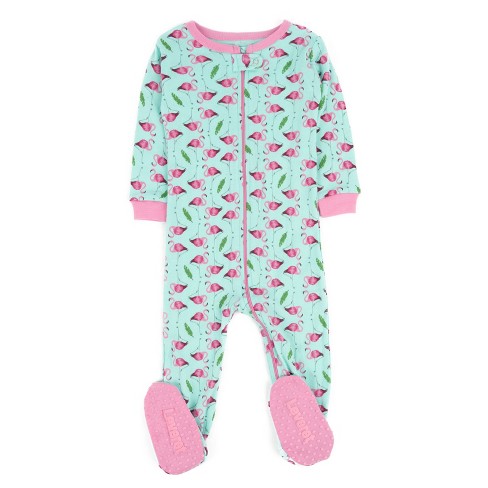 Leveret Footed Cotton Pajamas Flamingo 6 12 Month Target