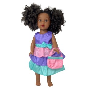 Doll Clothes Superstore Handmade Tri Color Ruffle Dress For Our Generation American Girl and My Life Dolls - 1 of 4