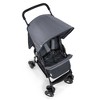 hauck Sport T13 Lightweight Compact Foldable Stroller Pushchair with UV Protected Canopy and Swiveling and Lockable Front Wheels, Charcoal Stone - image 3 of 4