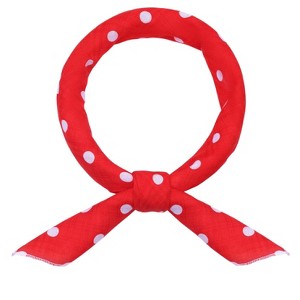 INSPIRE CHIC Women's Polka Dots Blended Cotton Small Square Scarf 1Pc - 1 of 4