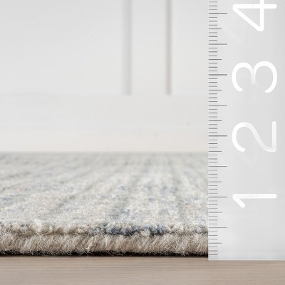 Melrose Light Blue & Grey Hand-Tufted Wool 4' x 6' Area Rug