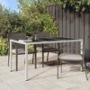 vidaXL Garden Dining Table Brown 35.4" x 35.4" x 29.5" Poly rattan - 2 of 4